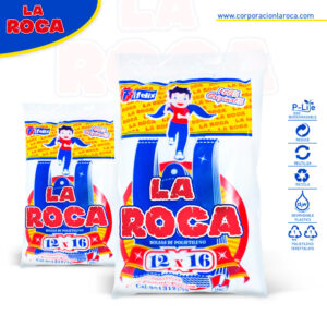 Corporacion-la-roca - -100-bolsas-blanca-nueva-de-polietileno-12-x-16